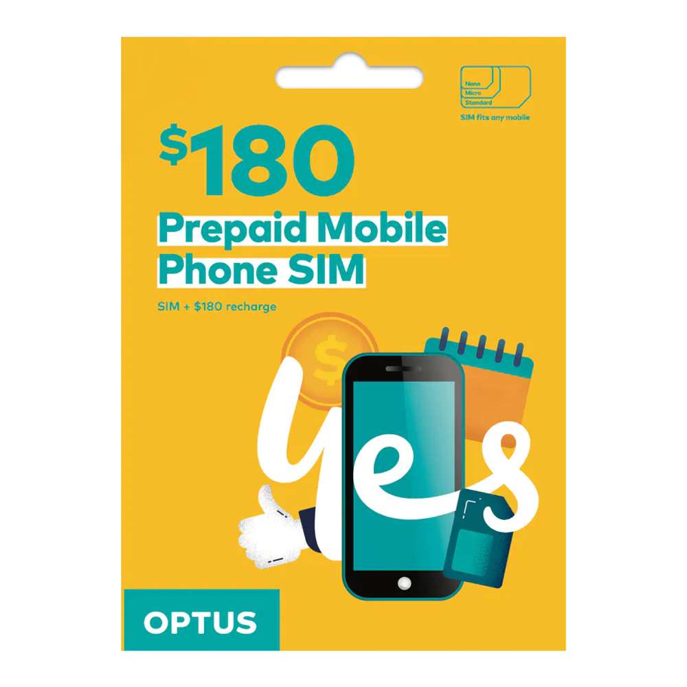 Optus Mobile $180 Prepaid SIM Card Starter Kit 100GB Data | AUDITECH